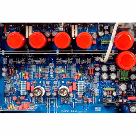 Unison Research Unico Due mainboard with ECC83 valves and filter capacitors