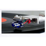 Dynavector Aska Moving Coil Phono Cartridge, High Output, playing a record on a turntable