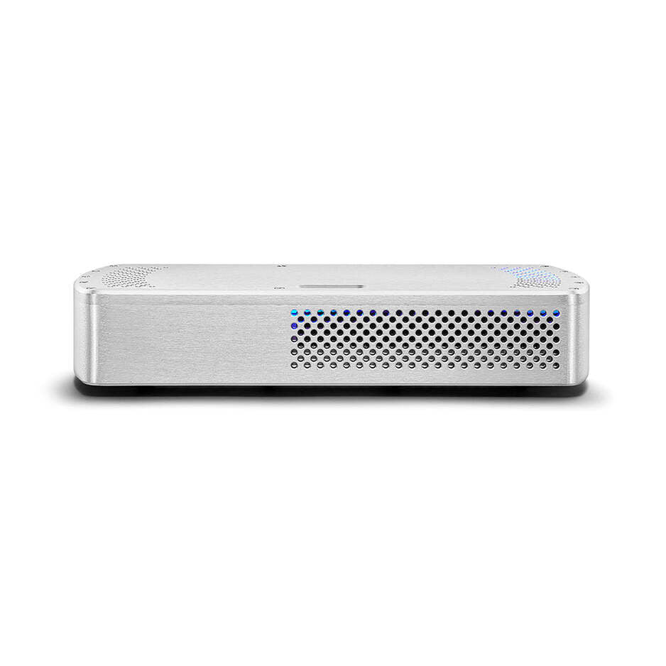 Chord Electronics Etude stereo power amplifier, silver finish front view