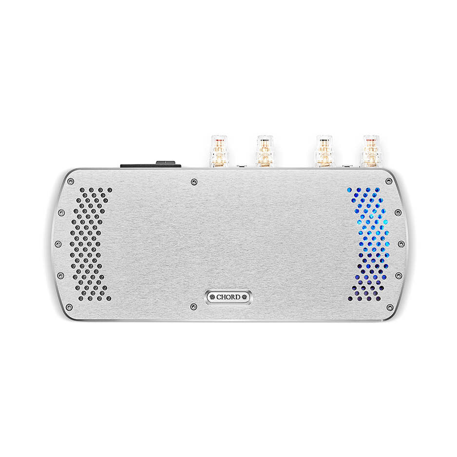 Chord Electronics Etude top view showing ventilation and binding posts