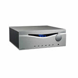 Audia Flight FLS 10 integrated amplifier in silver finish, diagonal view