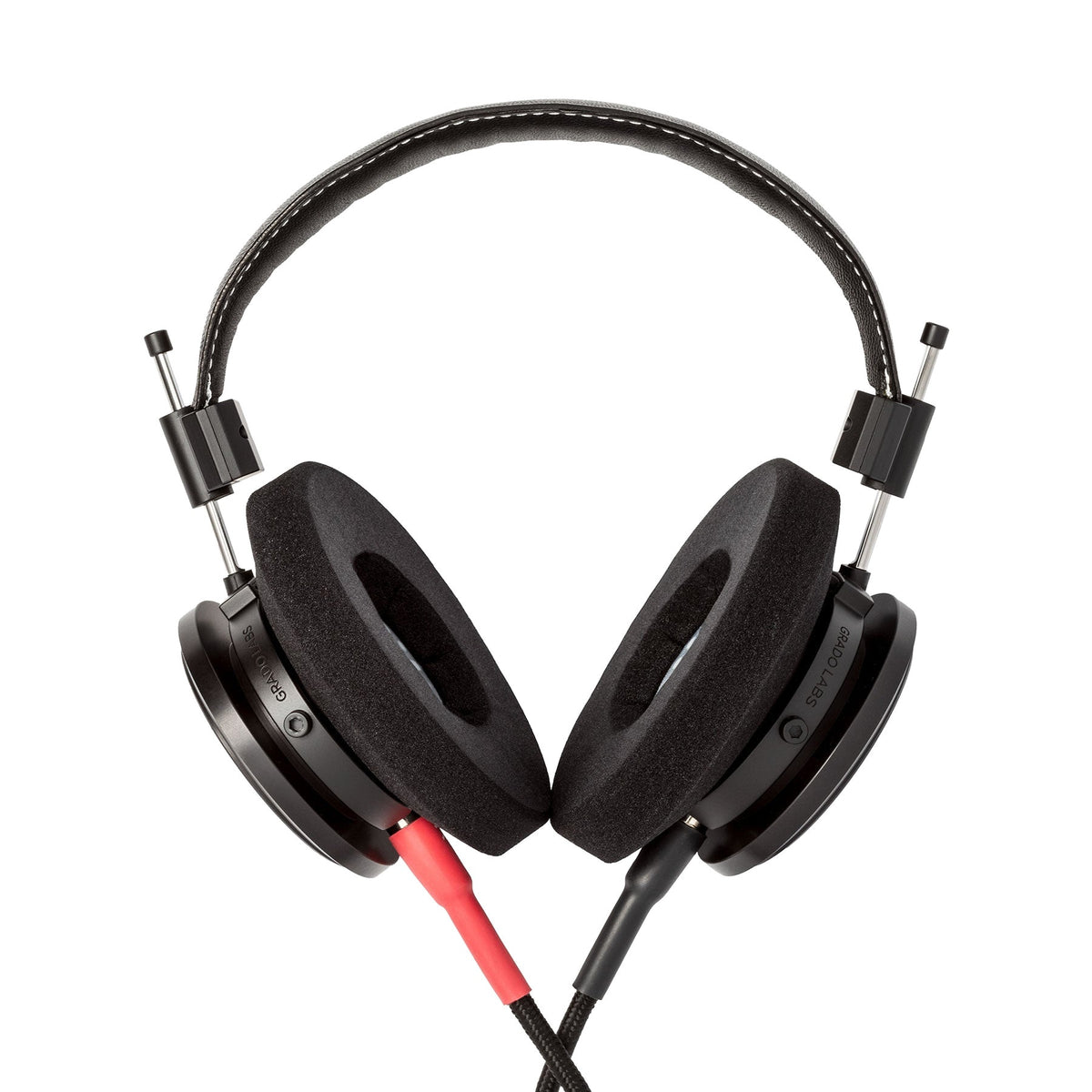 Grado B Cushions Replacement Earpads, black foam, cushion side view, shown fitted to the Grado Signature S750