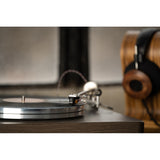 Grado Prestige cartridge mounted on turntable