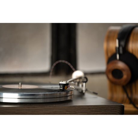 Grado Prestige cartridge mounted on turntable