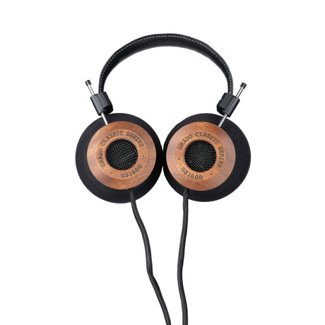 Grado GS1000 Classic Series Open-Back Headphones, Mahogany, front view of both earcups