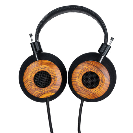 Grado GS3000 Classic Series Open-Back Headphones, Cocobolo, front view of both earcups