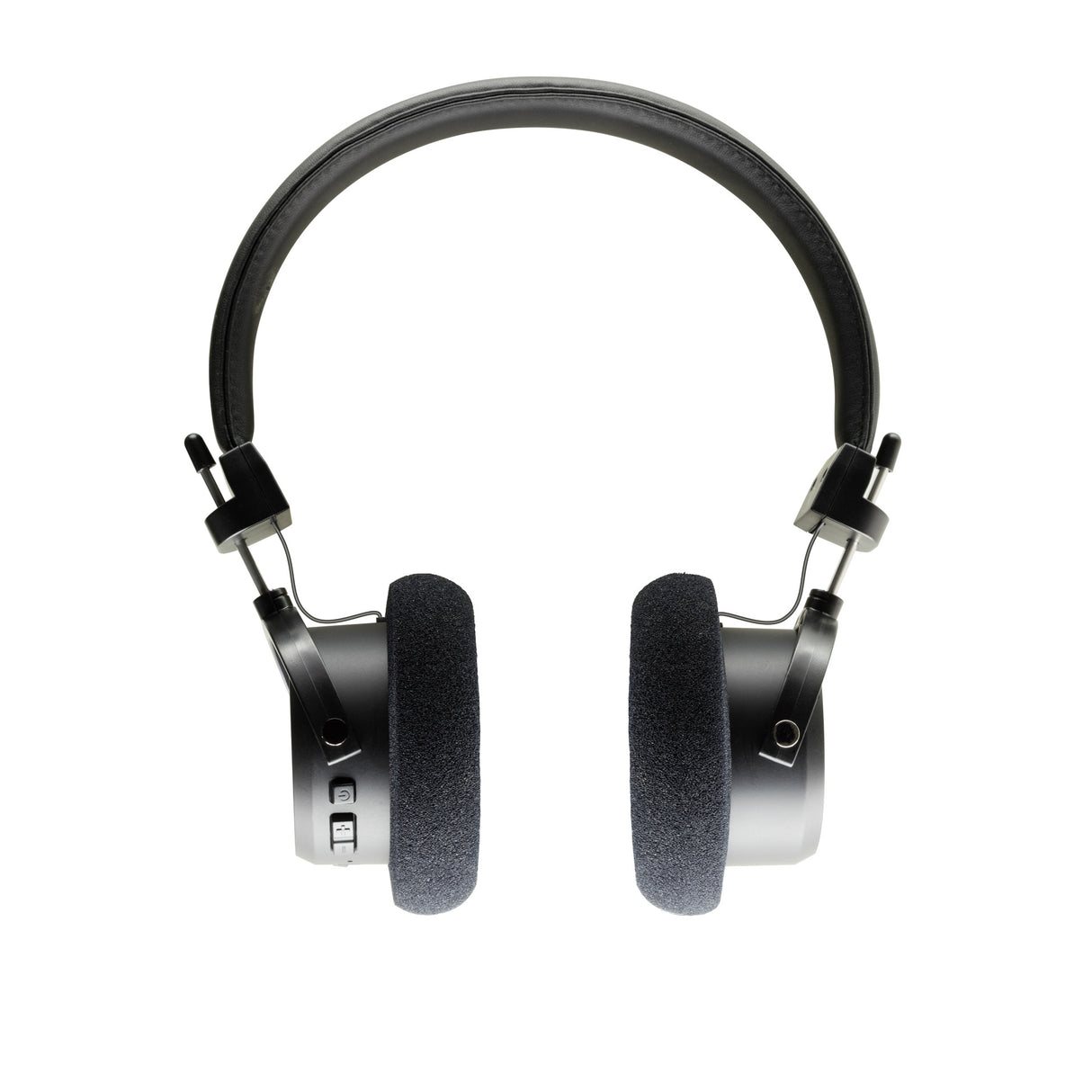 Grado GW100x Wireless Open-Back Headphones, Black, front view with both earcups rotated outward and the rim controls visible