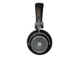 Grado GW100x Wireless Open-Back Headphones, Black, side profile of a single earcup with the model badge and edge controls facing camera