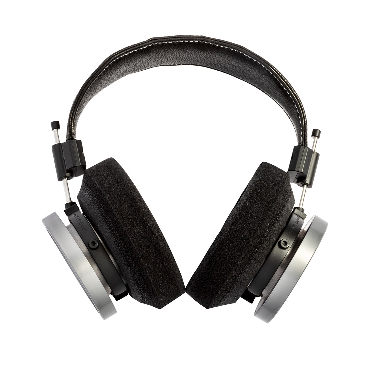 Grado Signature HP100 SE Open-Back Headphones, Space Grey, cushion side of both earcups facing camera