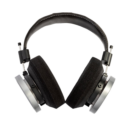 Grado Signature HP100 SE Open-Back Headphones, Space Grey, cushion side of both earcups facing camera