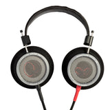 Grado Signature HP100 SE Open-Back Headphones, Space Grey, front view of both earcups