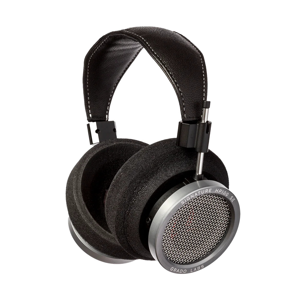 Grado Signature HP100 SE Open-Back Headphones, Space Grey, three-quarter diagonal view