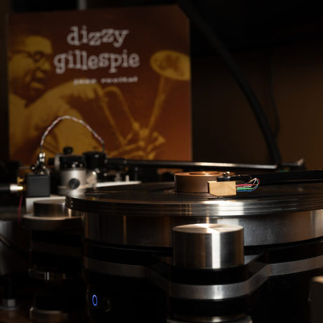 Grado Timbre cartridge turntable system with Dizzy Gillespie album