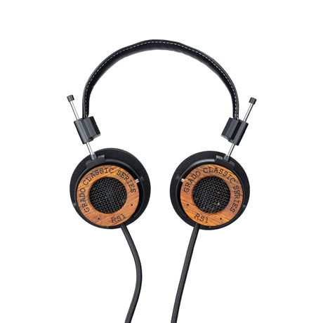 Grado RS1 Classic Series Open-Back Headphones, Tri-Wood, front view of both earcups