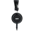Grado Signature S150 Open-Back Headphones, Matte Black, side profile of a single earcup with the Grado badge facing camera
