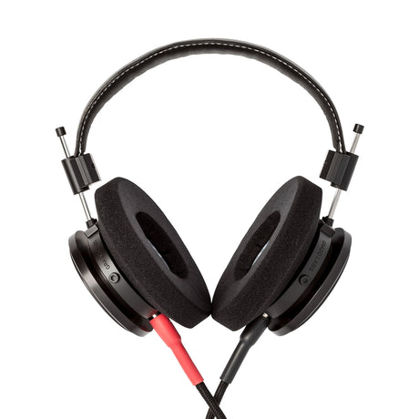 Grado Signature S750 Open-Back Headphones, Black Aluminum, cushion side of both earcups facing camera