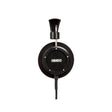 Grado Signature S750 Open-Back Headphones, Black Aluminum, side profile of a single earcup with the Grado badge facing camera