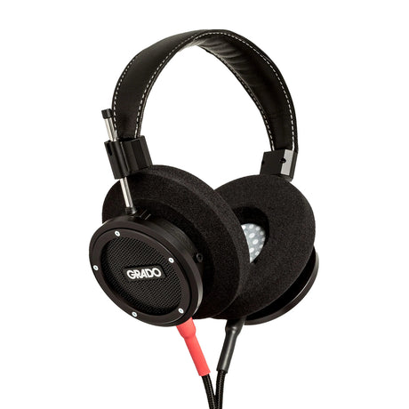Grado Signature S750 Open-Back Headphones, Black Aluminum, three-quarter diagonal view