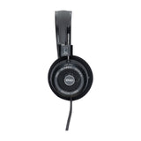 Grado SR60 Classic Series Open-Back Headphones, Black, side profile of a single earcup with the model badge