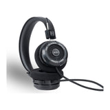 Grado SR80 Classic Series Open-Back Headphones, Black, three-quarter diagonal view