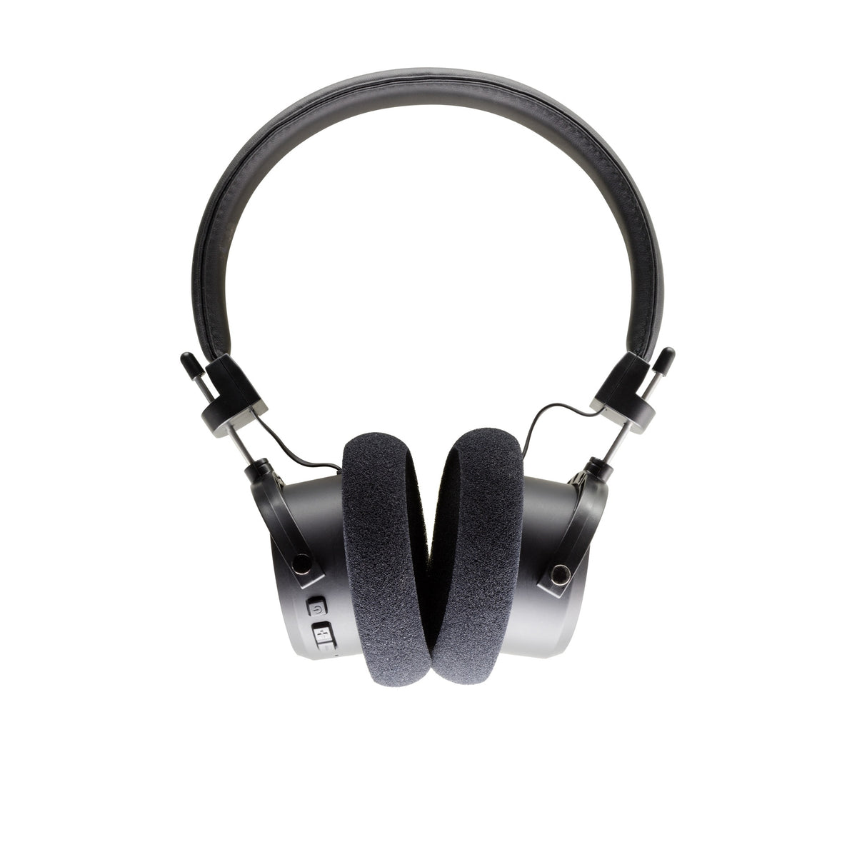Grado W Cushions Replacement Earpads, black foam, cushion side view, shown fitted to the Grado GW100x