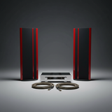 Mike's $19,500 HiFi System featuring Magnepan 3.7x planar magnetic speakers, Primare I35 Prisma integrated amplifier in titanium, and ViaBlue SC-6 Air speaker cables in a professional studio setting