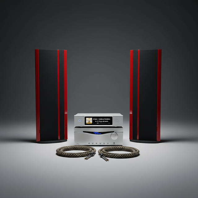 Mike's $42,500 HiFi System featuring Magnepan 3.7x planar magnetic speakers, Audia Flight FLS 10 integrated amplifier, Aurender N20 music server, and ViaBlue SC-6 Air speaker cables in a professional studio setting