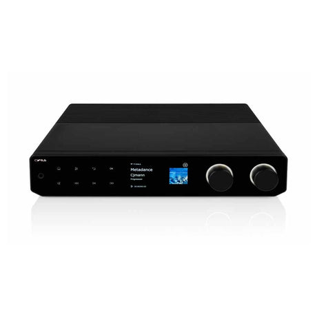 Cyrus 80 PRE Streaming Preamplifier front view with Tidal display