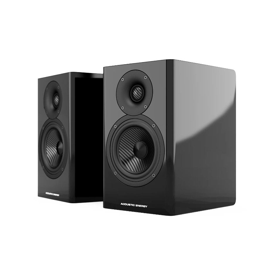 Acoustic Energy AE500 Bookshelf Speaker black pair no grill