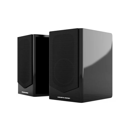 Acoustic Energy AE500 Bookshelf Speaker black pair grill