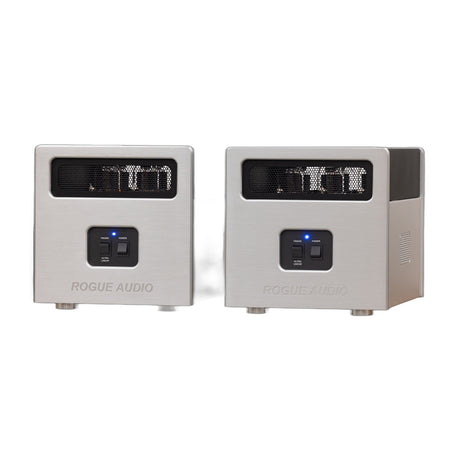 Rogue Audio M-250 Ultra Monoblock Amplifiers pair front view