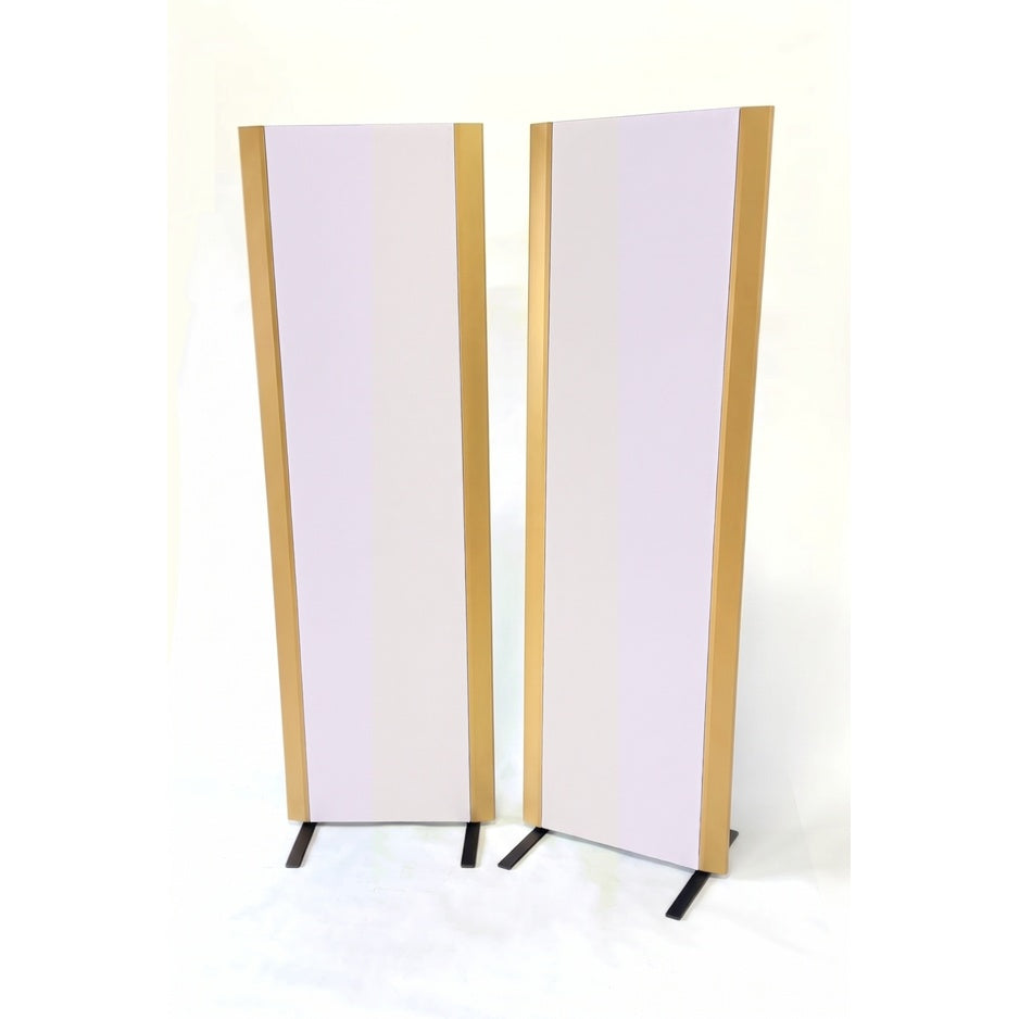 Magnepan 2.7i Planar Magnetic Speakers, Cherry White, front view of stereo pair