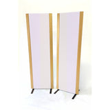 Magnepan 2.7i Planar Magnetic Speakers, Cherry White, front view of stereo pair