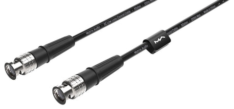 Matrix Audio Silver Copper Hi-Fi Clock Cable, Black, crimped BNC connectors close-up
