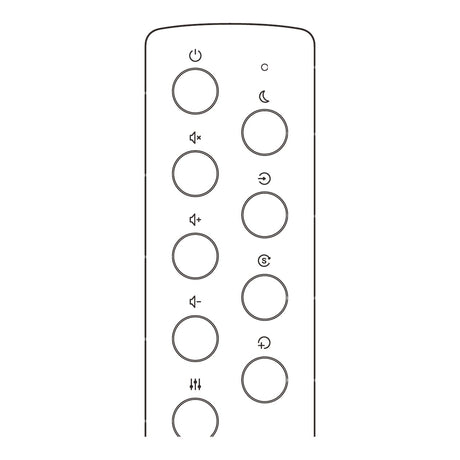 Matrix Audio RM3C Remote Control, keypad close-up diagram