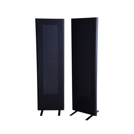 Magnepan 1.7i Planar Magnetic Speakers, Black, front view of stereo pair