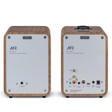 Ruark Audio MR1 MK3 Desktop Speaker System in Walnut, rear view showing connections panel
