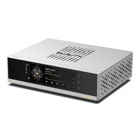 Matrix Audio NT-1 Reference Digital Audio Transport front view with display