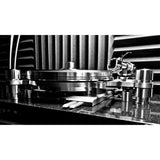 Oracle Audio Delphi MkVII Reference Turntable, granite base close-up, low front view