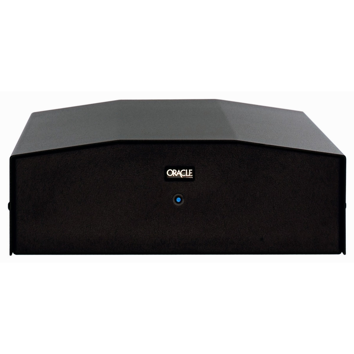 Oracle Audio Delphi MkVII Reference Turntable, included Turbo MkII power supply, front view