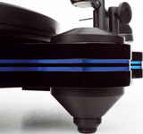 Oracle Audio Origine Mk2 Turntable in Neon Blue with transparent acrylic insert