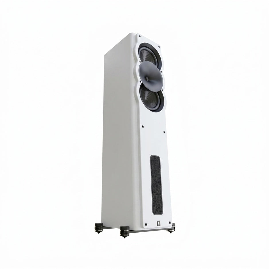 Perlisten A3t Tower Speaker White Diagonal View