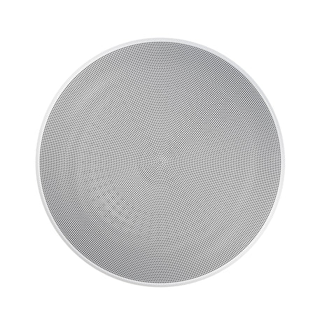 Perlisten X2ic In-Ceiling Speaker, front view with the white grille fitted