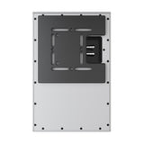 Perlisten X2w On-Wall Speaker, Satin White, rear connection panel with wall-mount bracket in vertical orientation