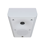 Perlisten X2w On-Wall Speaker, Satin White, three-quarter view from above in vertical orientation