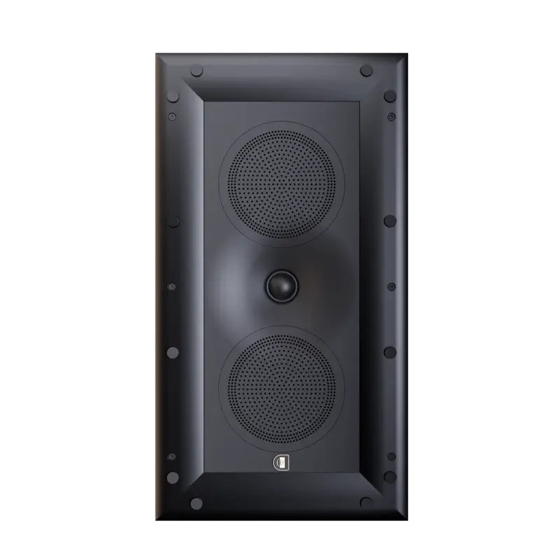 Perlisten X3iw In-Wall Speaker, Satin Black, front view with the grille removed