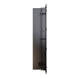 Perlisten X3iw In-Wall Speaker, Satin Black, left side profile showing cabinet depth and the mounting tabs