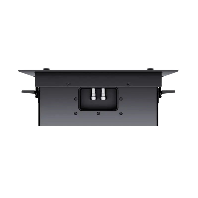 Perlisten X3iw In-Wall Speaker, Satin Black, top view showing the binding posts and steel-rod mounting tabs