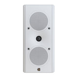Perlisten X3w On-Wall Speaker, Satin White, front view in vertical orientation