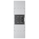 Perlisten X5w On-Wall Speaker, Satin White, rear connection panel with wall-mount bracket in vertical orientation